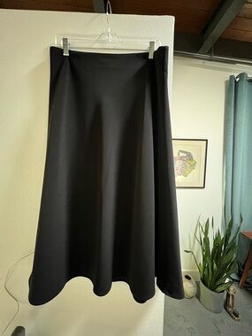 Astr Black A-Line Midi Skirt